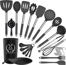 Silicone Kitchen Utensils Set,30 Pcs Silicone ,Stainless Steel Cooking Utensils