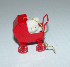 Red Metal Rolling Stroller