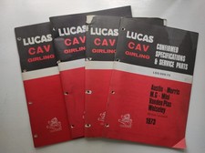 BMC Austin Lucas Parts Catalogues 70-73 4 Catalogues Morris Riley Wolseley