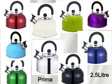 2.5L STAINLESS STEEL WHISTLING KETTLE GAS ELECTRIC INDUCTION HOBS CAMPING