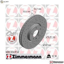 2x BRAKE DISC 600.3249.52 FOR