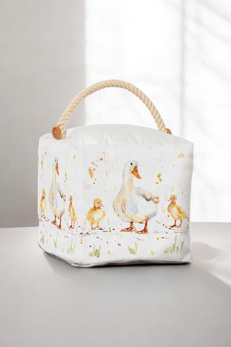 Watercolour duck doorstop with - duck,