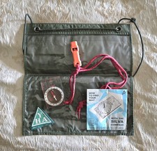 SILVA Pocket Compass/Whistle/Map Pocket & YHA Badge - Hiking/Walking/Camping