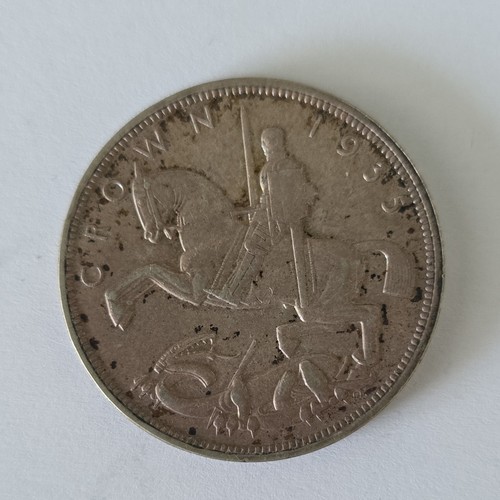 1935 silver crown coin 25th - coin.,