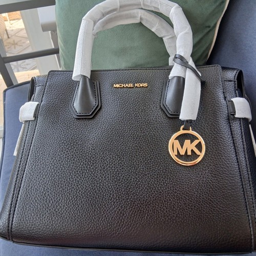 Black leather bag - mk,