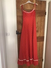 Womens spanish flamenco dress size 6-8 red and white polkadot