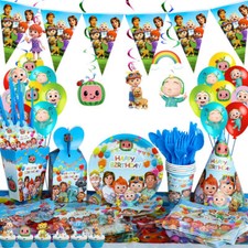Cocomelon Party Suppies Banner Cocomelon Balloons Party Decoration Tablecover