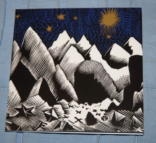 Rocky landscape with stars - with,