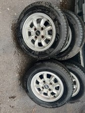 Classic Mini Minilite Style Wheels with brand new tyres