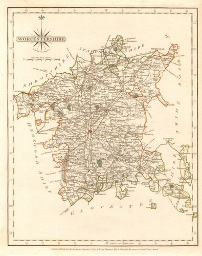 Antique county map - , of