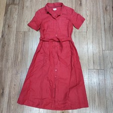 Brora Red 100% Linen Belted