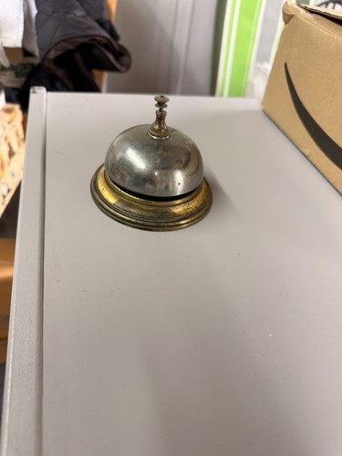 Victorian brass counter - , bell