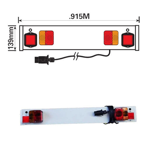 Trailer lighting board 3ft - lighting,