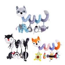 Baby Activity Spiral Toy for Pram Pushchair Cot Bed - Soft Hanging Rattles