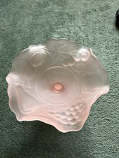 Vintage Pink Opaque Glass Fruit Dish