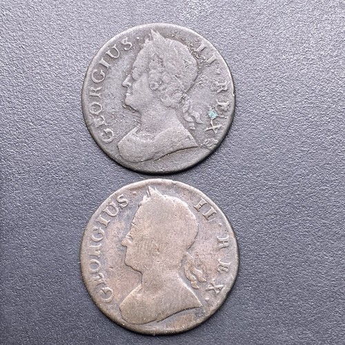 1742 1745 half pennies - 1742,