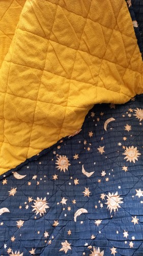 Heavy blue bedspread - heavy,