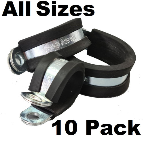 Pack rubber lined clips - 10,