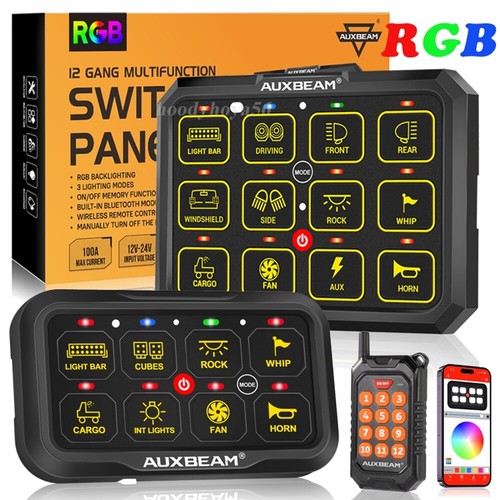 Auxbeam 12v switch panel for - 12v,