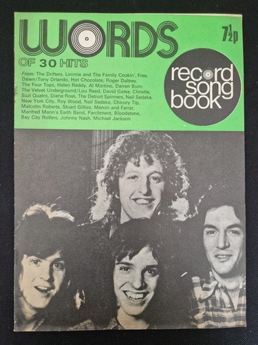 Words record song - song, book