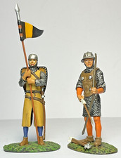 Medieval Knights x 2. Lovely Lead Figures, Loose, 6cm. Unbranded