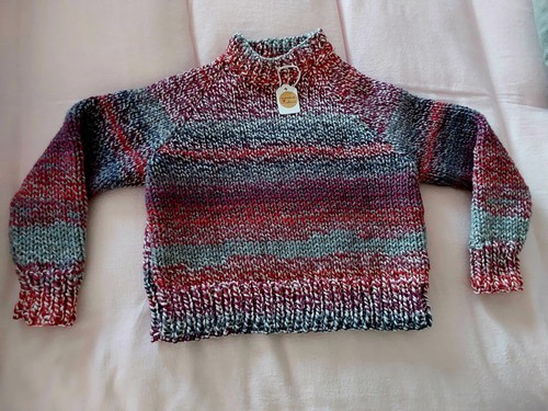 Hand knitted children jumper - hand,