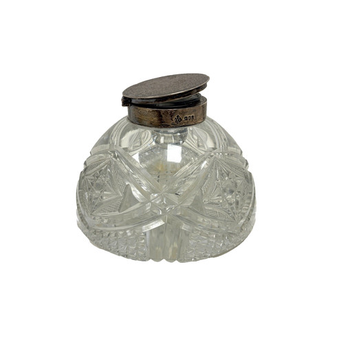 Victorian silver topped cut - silver-topped,