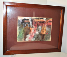 JWW Print 'Carnforth Station'- Vintage framed - Impressionist Decorative GC