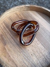 Brown Twisted Glass Chain Link