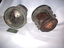 Antique TWO Solar  Lamps Brass