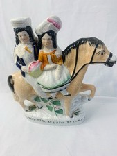 Antique Staffordshire Potteries-Going To The Market/ Returning home-Circa 1870