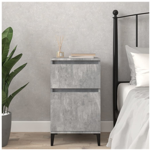 Bedside cabinet concrete - bedside, grey