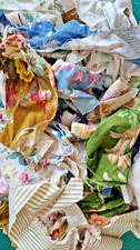 Vintage fabric scrap bundle