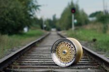 4X 15" MALM BBS RS style wheels GOLD 8J ET20 4X100 for VW HONDA Toyota JDM