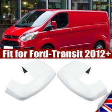 FOR FORD TRANSIT CUSTOM PAINTED DOOR WING MIRROR COVER CAPS WHITE LEFT & RIGHT