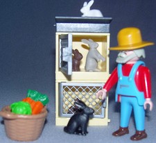 Playmobil Rabbit Hutch and Accessories 4491 Complete