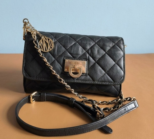 Dkny black quilted real - dkny,
