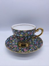 Vintage Tuscan Mille Fleurs Collection- Fine Bone English China Tea Cup & Saucer
