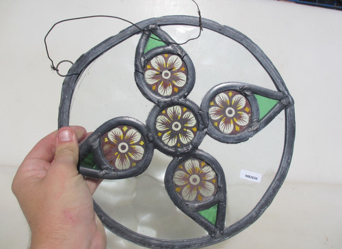 Antique stained glass window - stained,