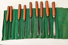 Set of 9 vintage wood carving