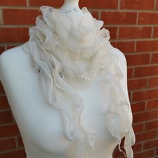Ladies Women Girls White  Lace