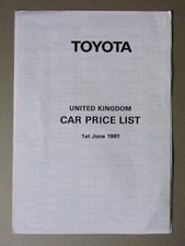 TOYOTA RANGE orig 1981 UK Mkt