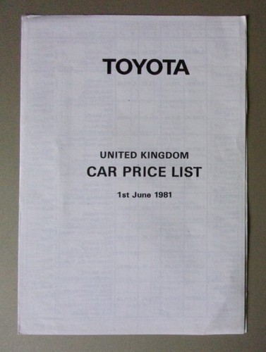 Toyota range orig - orig, uk