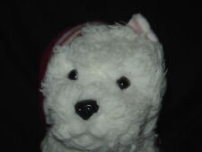 RUSS BERRIE DAISY CHAIN PRESS west highland white terrier with knitted hat