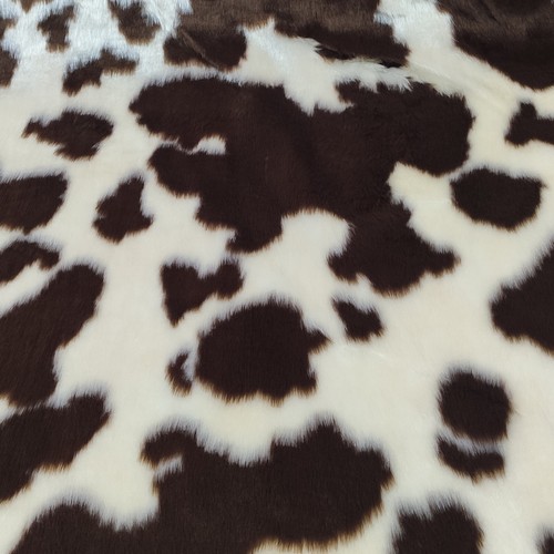 Brown cow jacquard fur - brown,