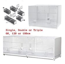 60 / 120 / 180cm Finch Canary Budgie Plastic Back Bird Breeding Cages in Options