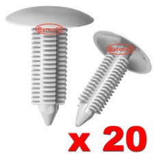 LAND ROVER DEFENDER 90 110 DISCOVERY 1 & 2 CLIPS HEAD LINING ROOF TRIM GREY X 20