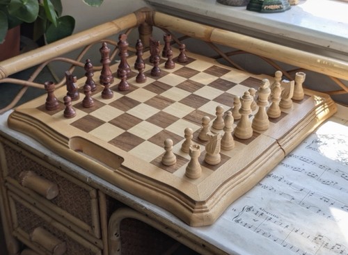 Wooden chess checkers and - wooden,
