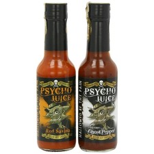 Extra Hot Chilli Sauce Set Extreme Ghost Pepper, Red Savina Psycho Juice Gift