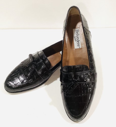 Crocodile loafers black - in,